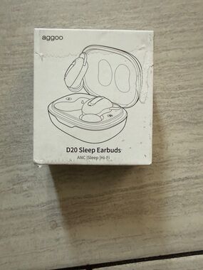 D20 Sleep Earbuds — White ANC Earbuds with Charging Case